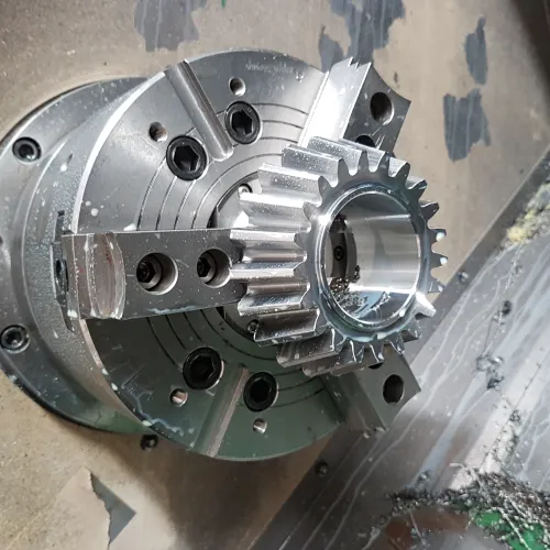 Bevel Gear Cutting in Progress