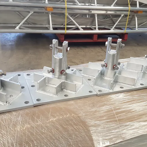 AL340 guyed tower Surefoot bases