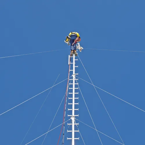 Wireless Equipment at top of AT90 Monopole