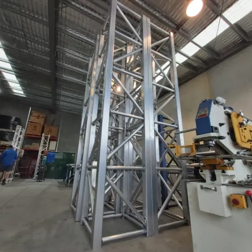 ALS800 freestanding Aluminium lattice tower, 20m under construction
