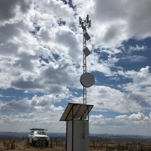 Al220 9m aluminium lattice tower installed by Remote ISP