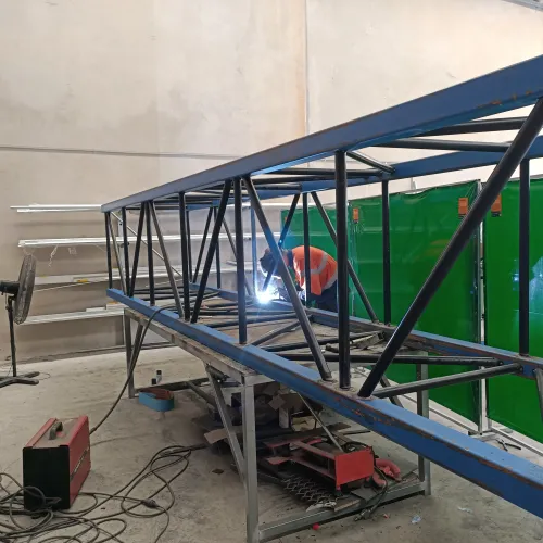 GT1000 freestanding lattice tower under construction
