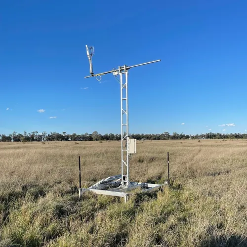 4m flux monitoring tower on jackframe