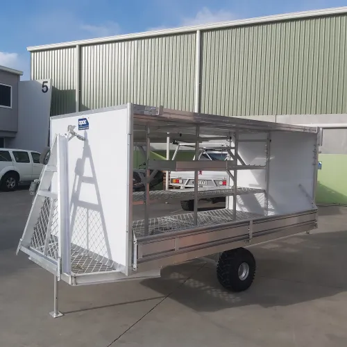 Bulli surf life saving club - patrol trailer with foldable drawbar