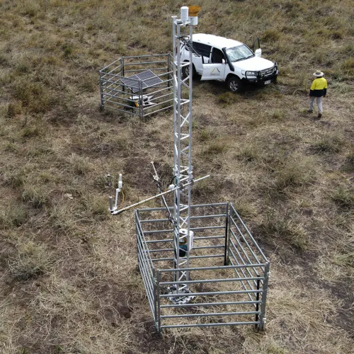 pollution/dust monitoring, remote QLD on surefoot bases