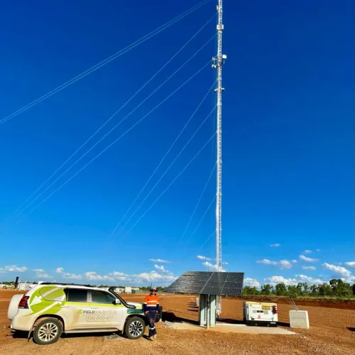 40m AL340 ground mounted tower installed by Field Solutions