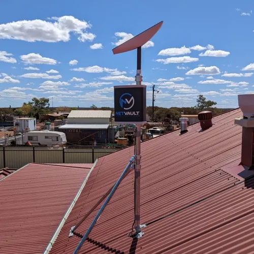Starlink GC48 roof mast installed by Netvault - Western Australia