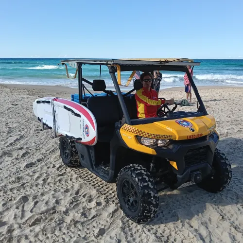 Australian Lifeguard Services Can am side mount board rack