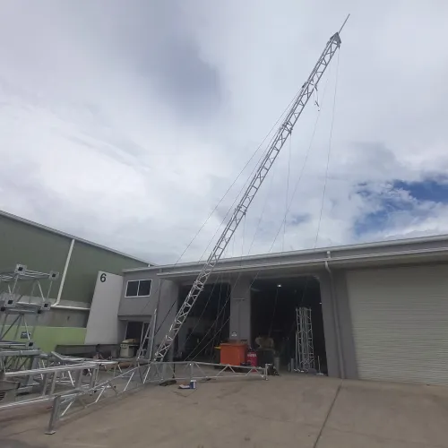 14m AL340 Tripod Tower, QA testing before dispatch to European Space Agency