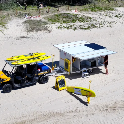 Mooloolaba SLSC beach patrol trailer