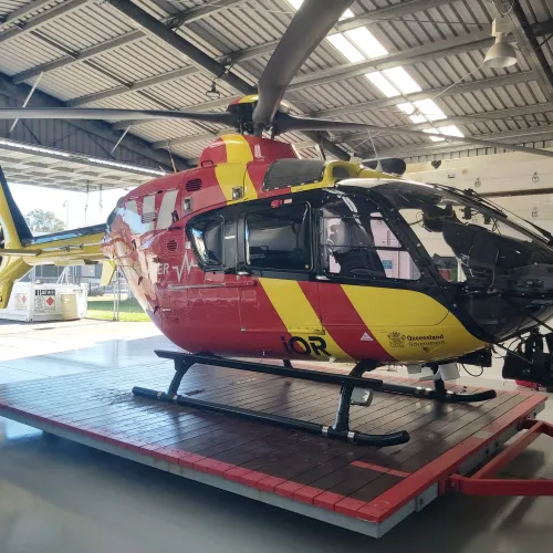 Surf Rescue Helicopter site measure-up