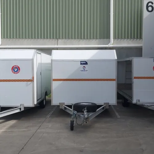 North Barrier, Queenscliff and Redcliffes SLS trailers heading out