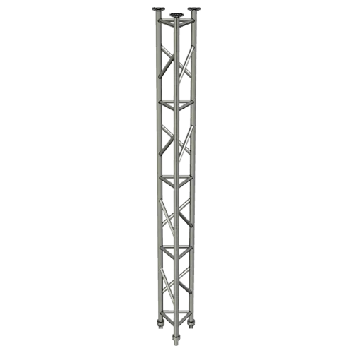 AL340 Aluminium lattice tower base module - perspective view