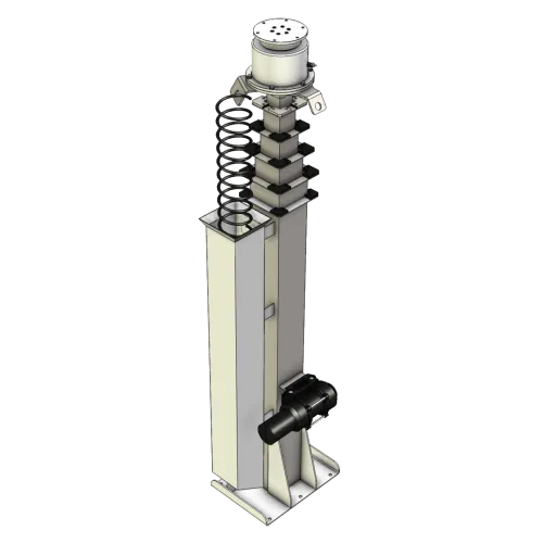 AP-RM-CWU8E-6S APAC winch up retractable mast 8m extended with rotator - perspective view