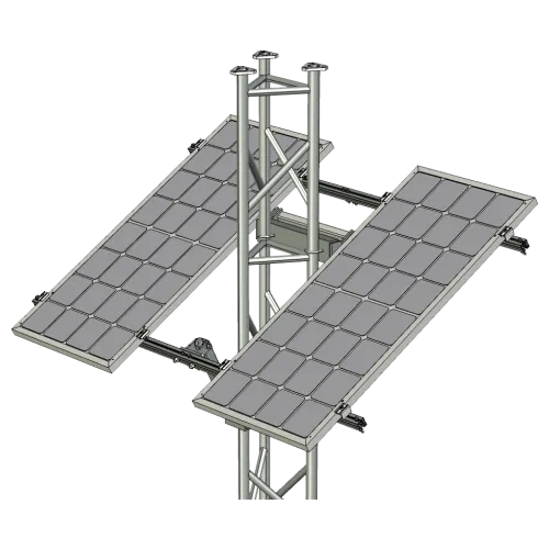 AL340 2-Panel solar frame perspective view