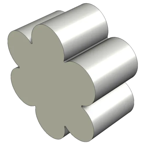 Wire Rope galvanised or stainless 7x16 - perspective view