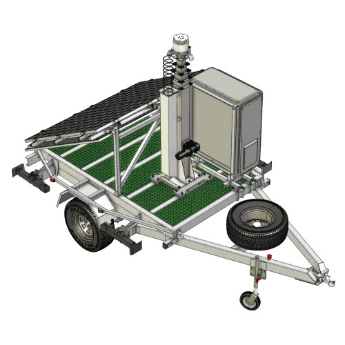APAC AMT Trailer with 2-Panel solar enclosure electric winch-up mast