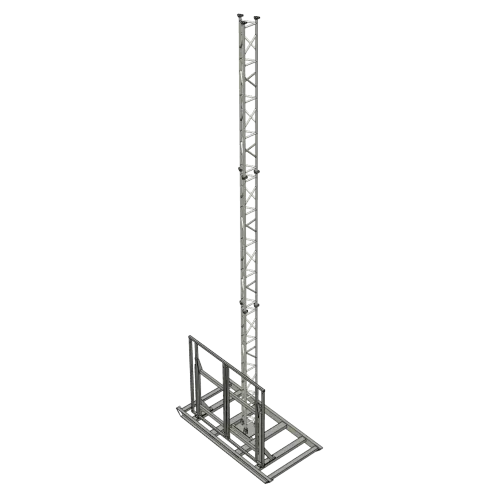 APAC deployable galvanised steel skid with 10m hinging AL340 tower