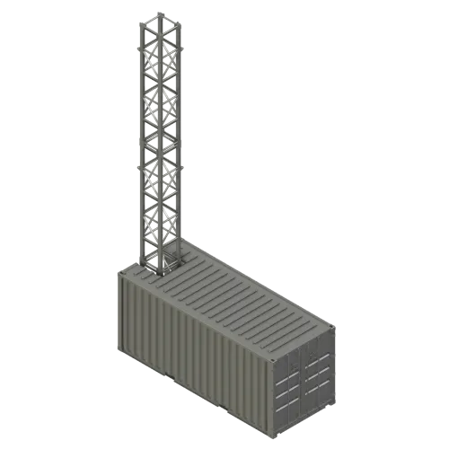 Hydraulic-Raised Shipping Container Tower