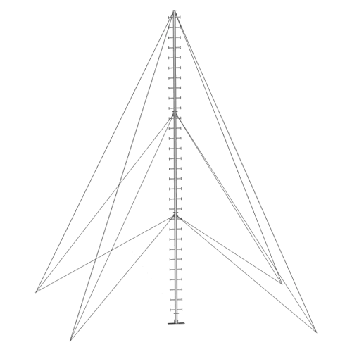 APAC AT90 Modular Climbable Aluminium Guyed Mast