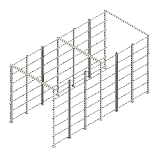 Aluminium board rack 6 rows