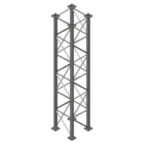 GT800 galvanised steel lattice tower module 6m