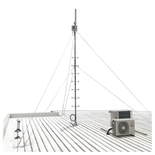 Climbable aluminium roof mast pegged monopole 5m