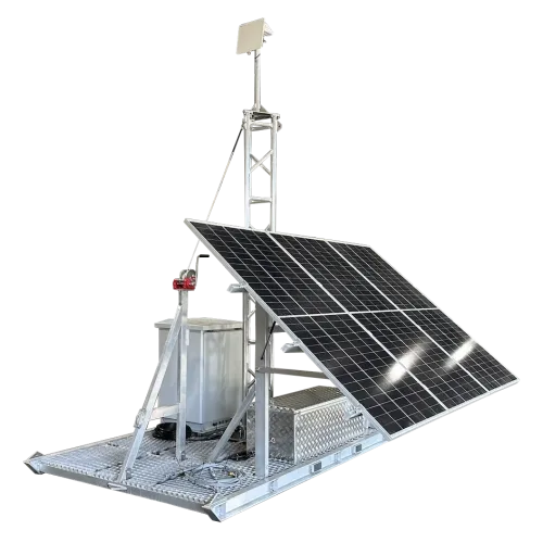 AL340 deployable aluminium skid with solar power and comms