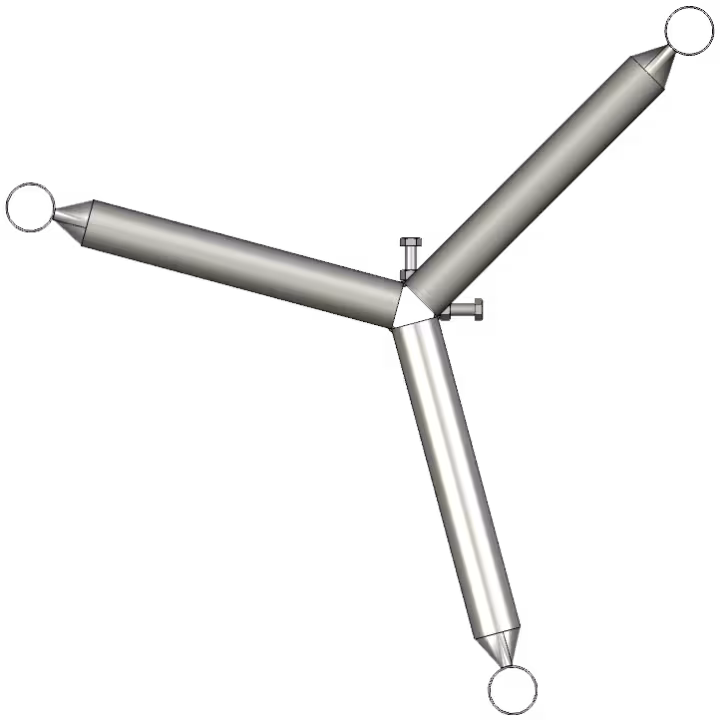 APAC GC48 Series Galvanised Steel Headframe, 3 Sector - View 3 (100-AP-GC48-HF3)