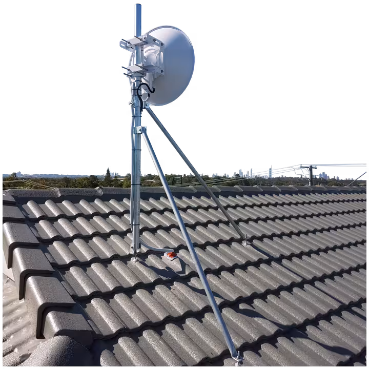 APAC GC48T Collared Tile Roof Mast 48mm Pole - View 2 (100-AP-RM-GC48T-2)