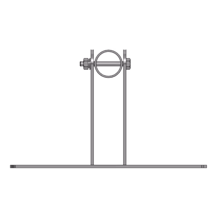 APAC GM48W Galvanised Steel Wall Mounted Mast, 48mm Pole - View 2 (100-AP-WM-GM48W-2)