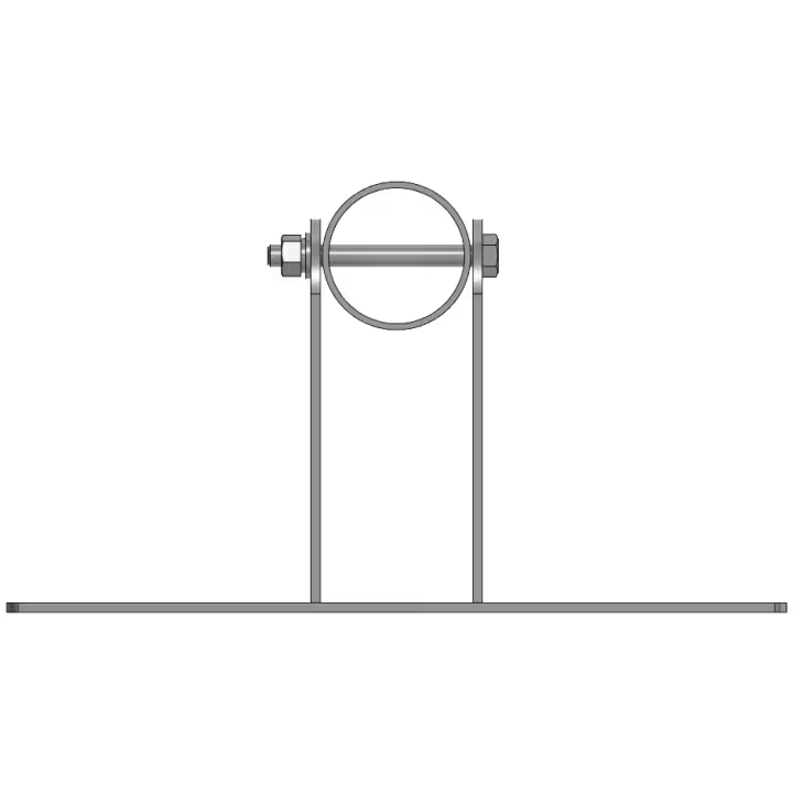 APAC GM76W Galvanised Steel Wall Mount Mast, 76 mm Pole, 2m - View 6 (100-AP-WM-GM76W-2)