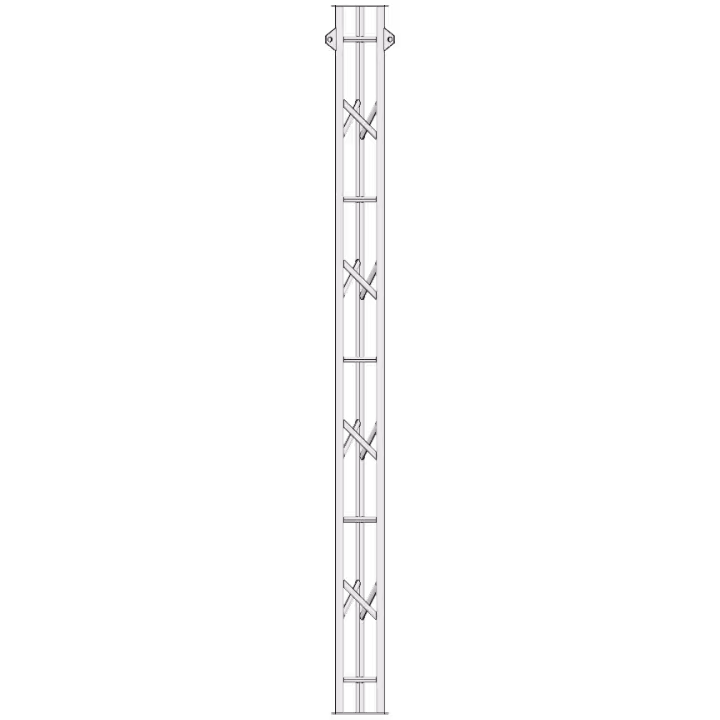 AL220 aluminium lattice module modular tower section FRONT VIEW