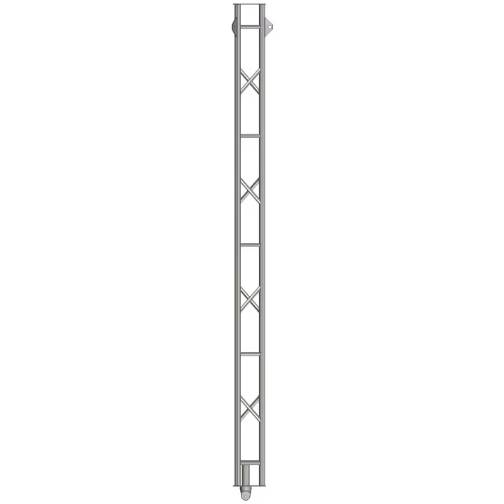 AL220 Aluminium lattice tower module base section side view