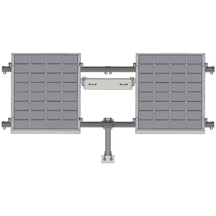AL340 2-Panel solar frame - front view