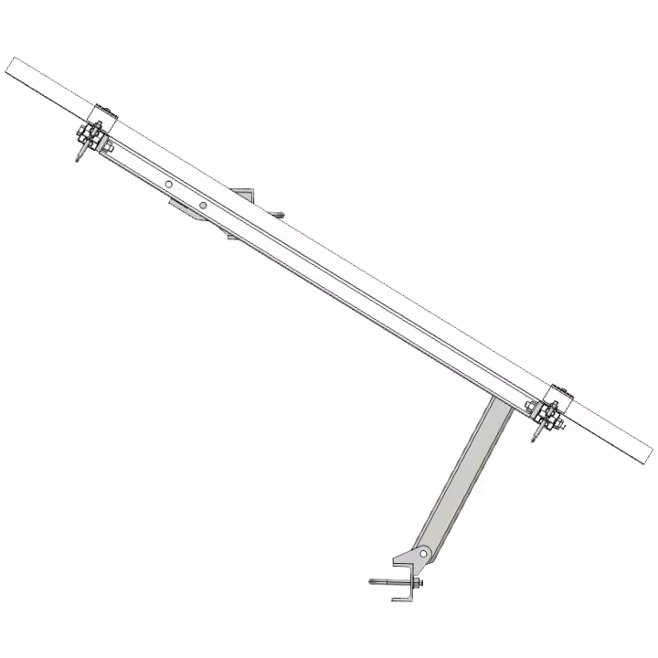 AL340 2-Panel solar frame - side view