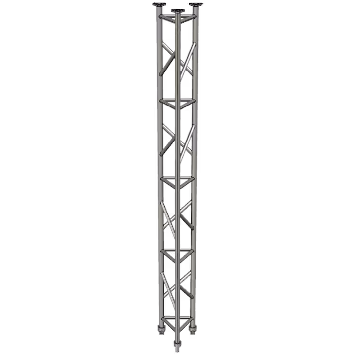AL340 Aluminium lattice tower base module - perspective view