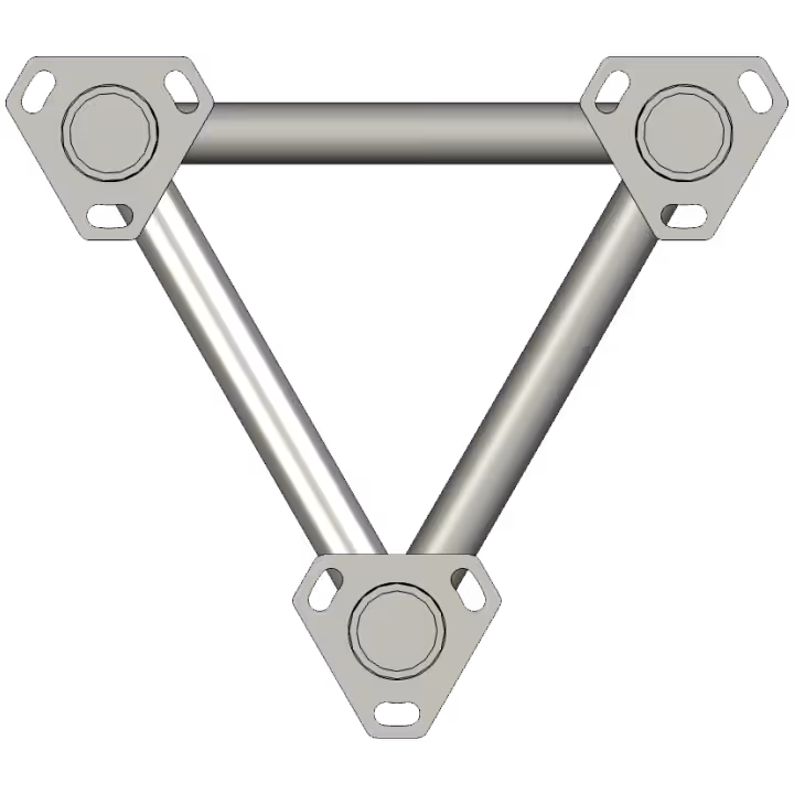 AL340 Aluminium Lattice Tower Module 3.1m section - top view