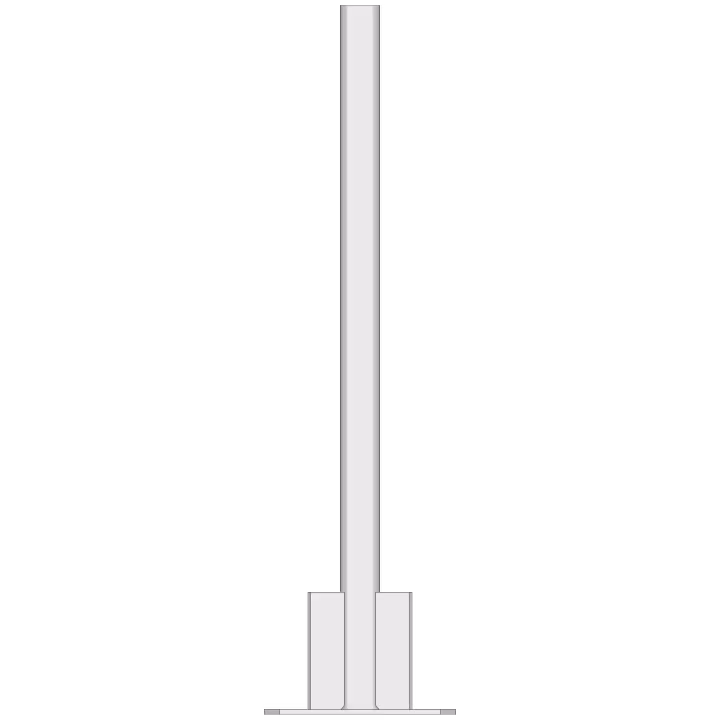 AP-AL220-HF1 Aluminium roof tower spigot headframe front view