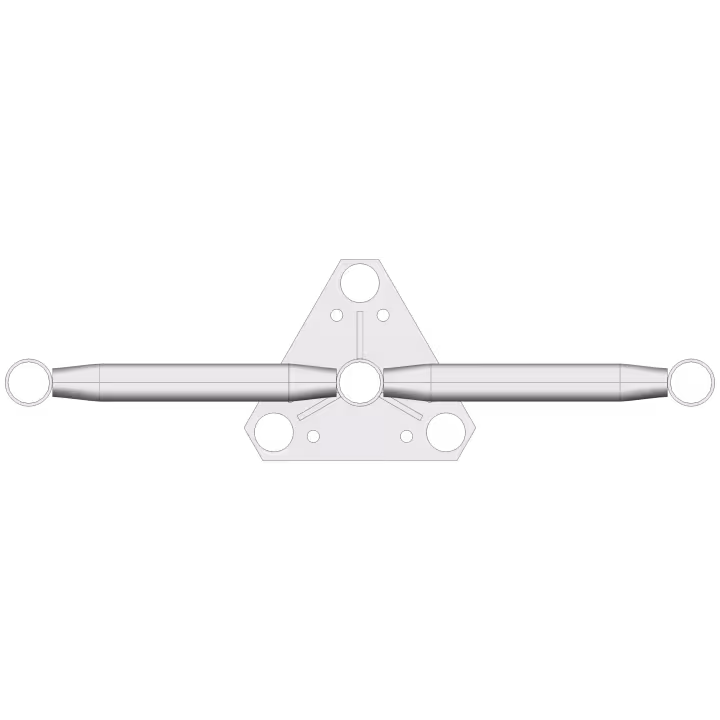 APAC AL220 Twin-Sector headframe double pole mounts - Top View