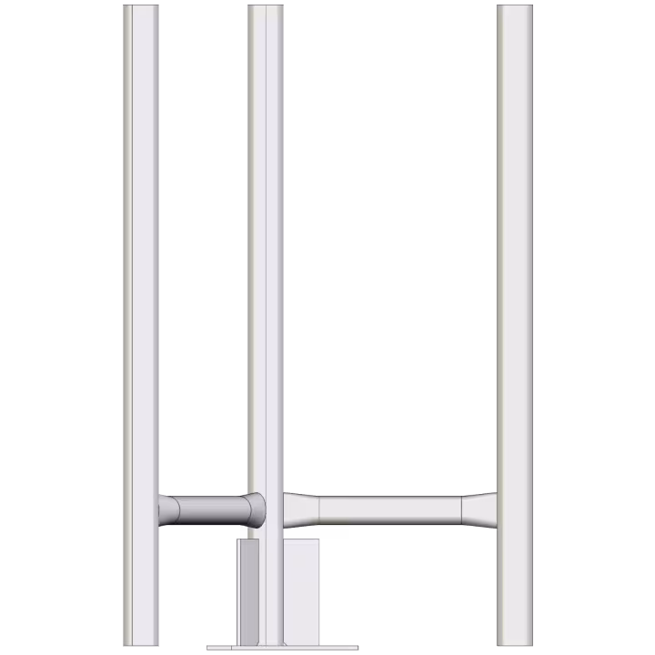 AL220 3-sector headframe - side view