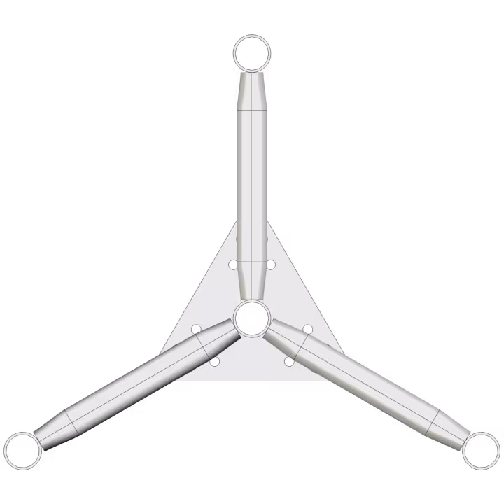 AL220 3-sector headframe - top view