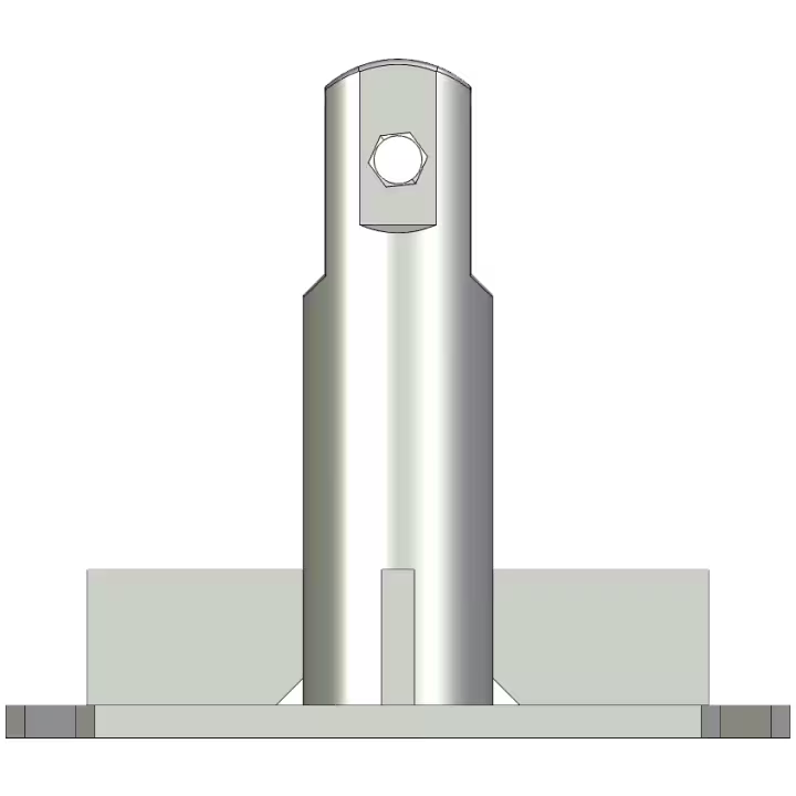 S400 Billet Base Plate for AL220 and AL340 towers - Side View