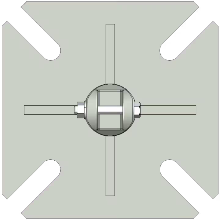 S400 Billet Base Plate for AL220 and AL340 towers - Top View