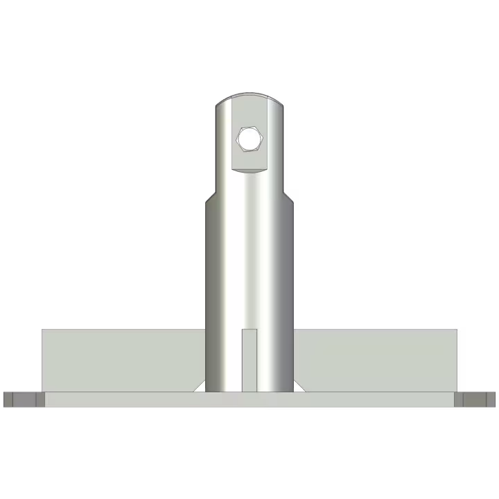 S600 billet base plate for AL220 and AL340 tower series - Side View