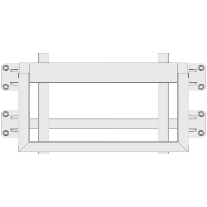 Enclosure mounting bracket for APAC AMT, top view