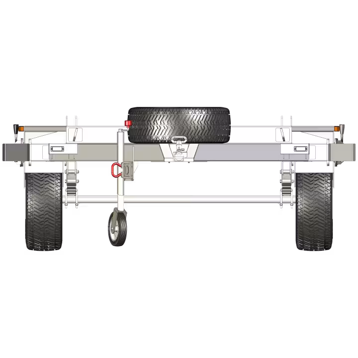 AMT Alloy Modular Technologies Trailer Base Chassis Single Axle - Front View