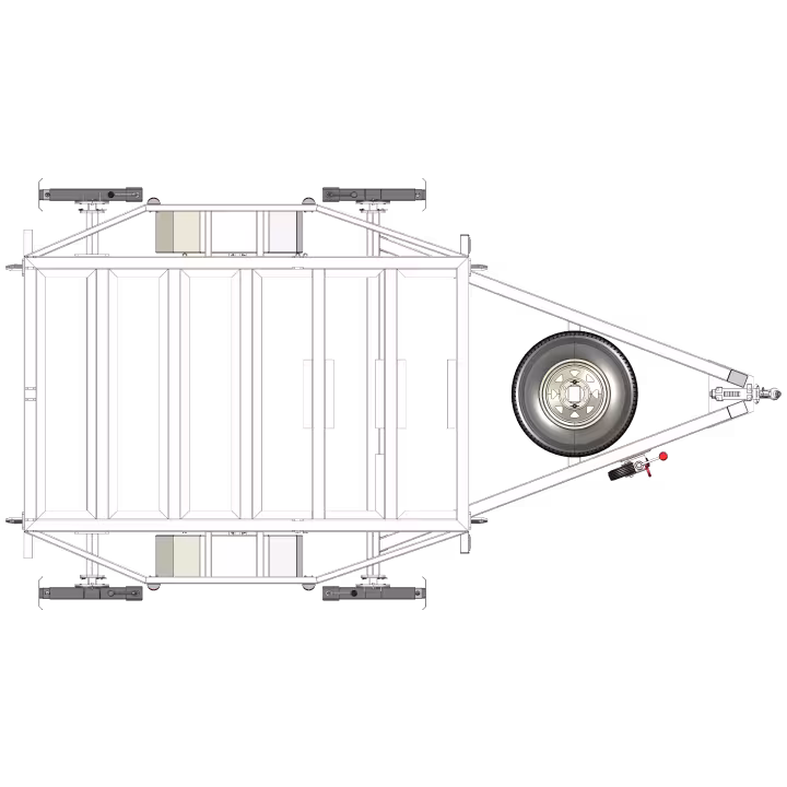 AMT Alloy Modular Technologies Trailer Base Chassis Single Axle - Top View