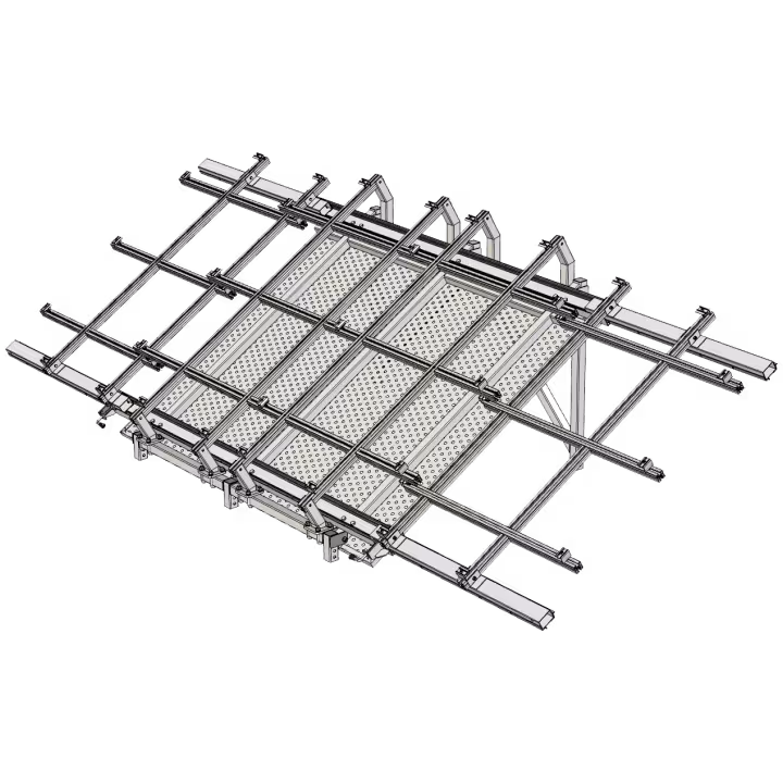 Four panel solar frame slide out - perspective view no panels