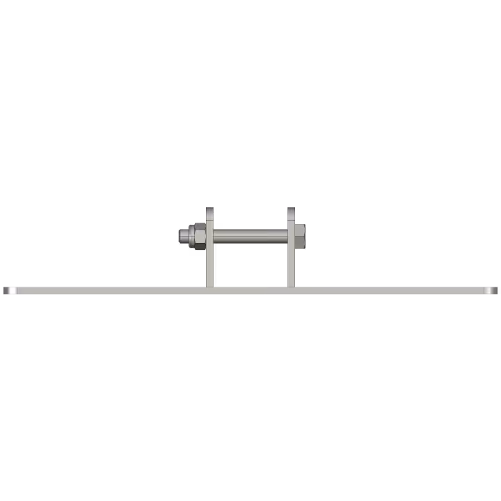GC48 centre base plate stainless foot plate - front view